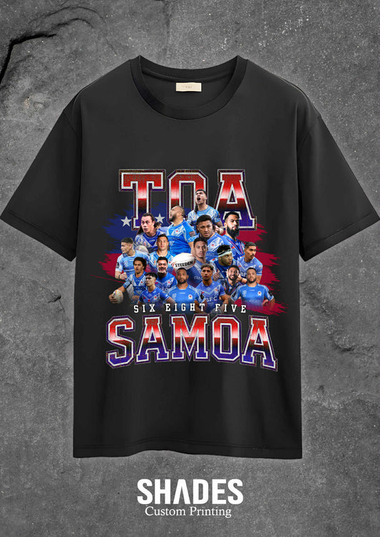 Toa Samoa Team with Flag